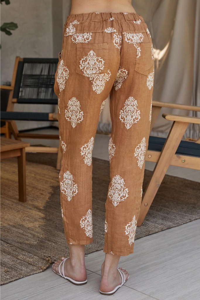 Linen Mandala Print Pants