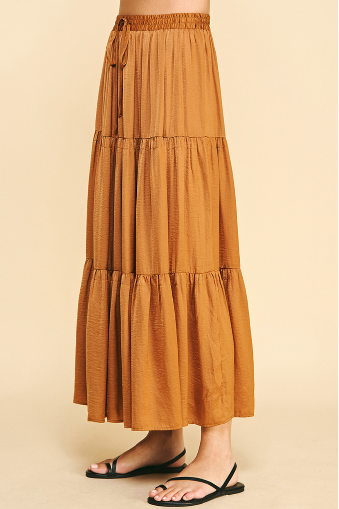 Silky Tiered Maxi Skirt
