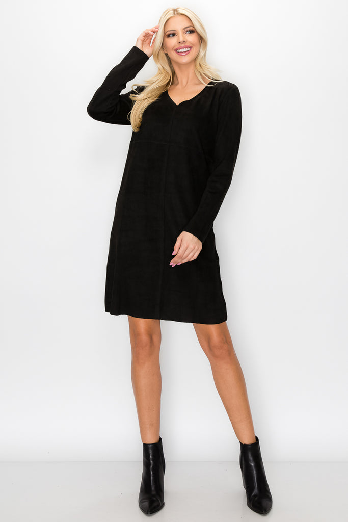 Aurora v-neck dress in black from Love, JUDE Clothing