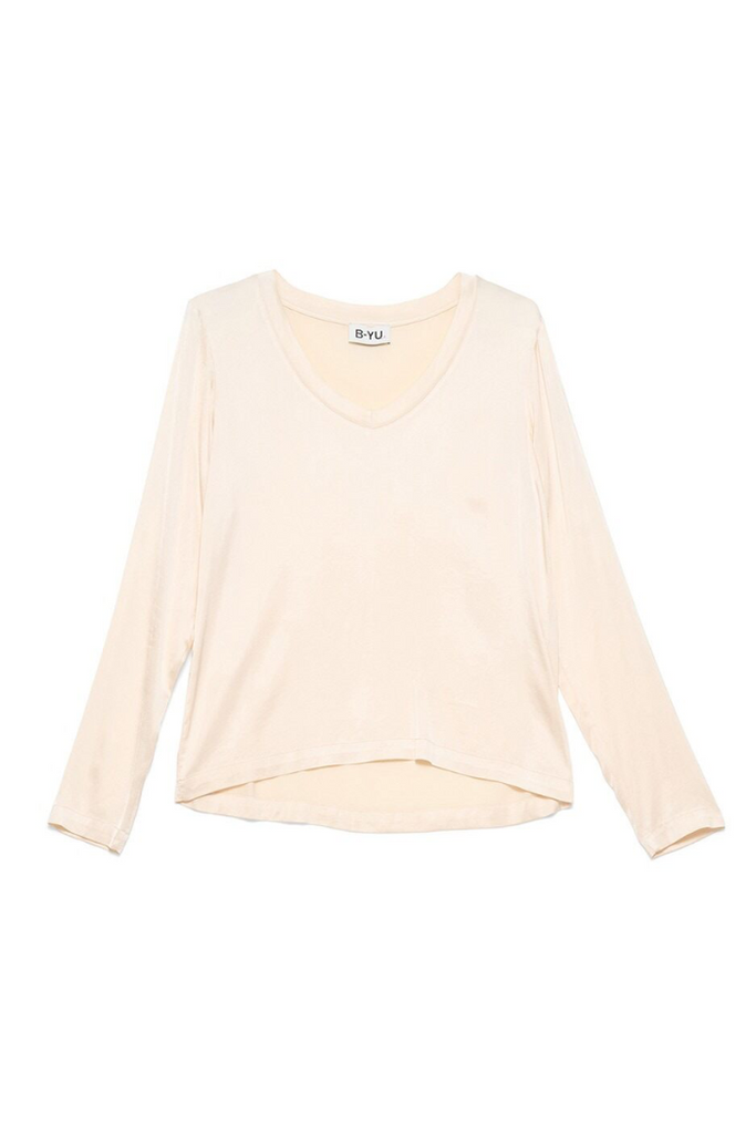 Stretch Satin V-Neck