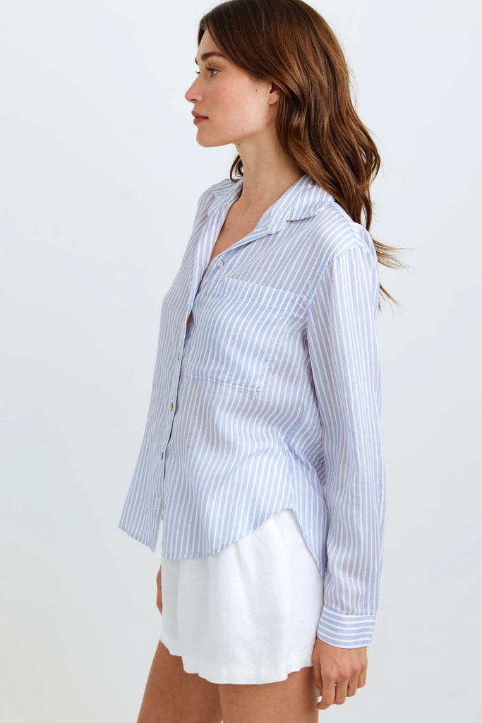 Button Down Back Oversized Split Back Button Down | Love, JUDE Clothing
