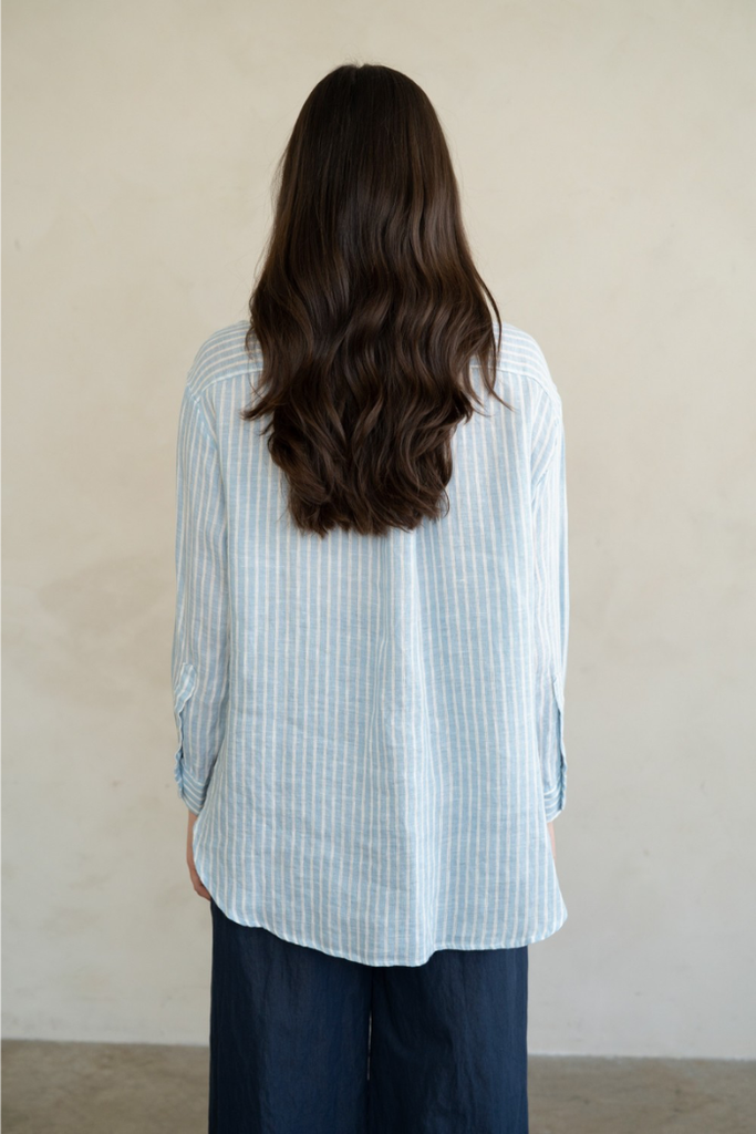 Striped Linen Essential Shirt | Love, JUDE Clothing
