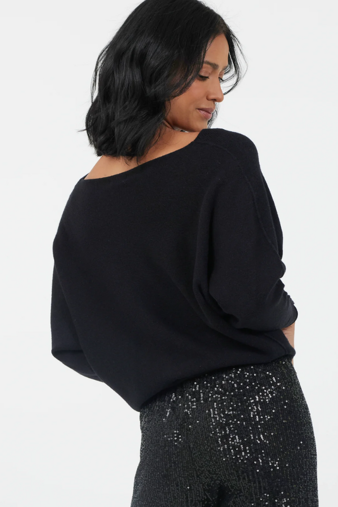 Leena V-Neck Batwing Sweater