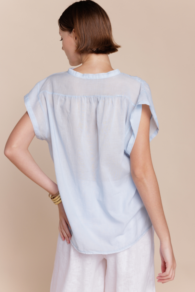 Zulen Sheer Linen Top