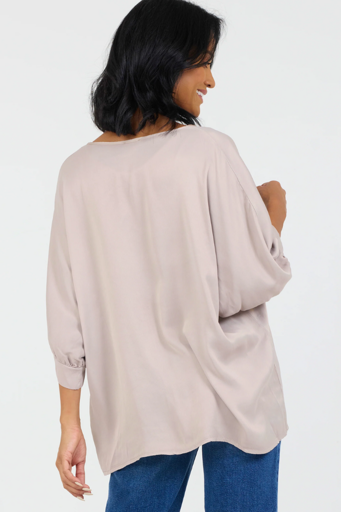 Remi Satin Oversize Top