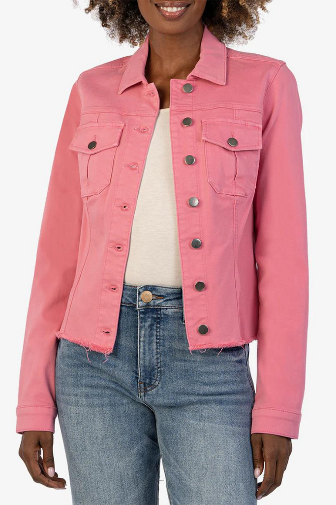 Kara Denim Jacket - Plush Pink