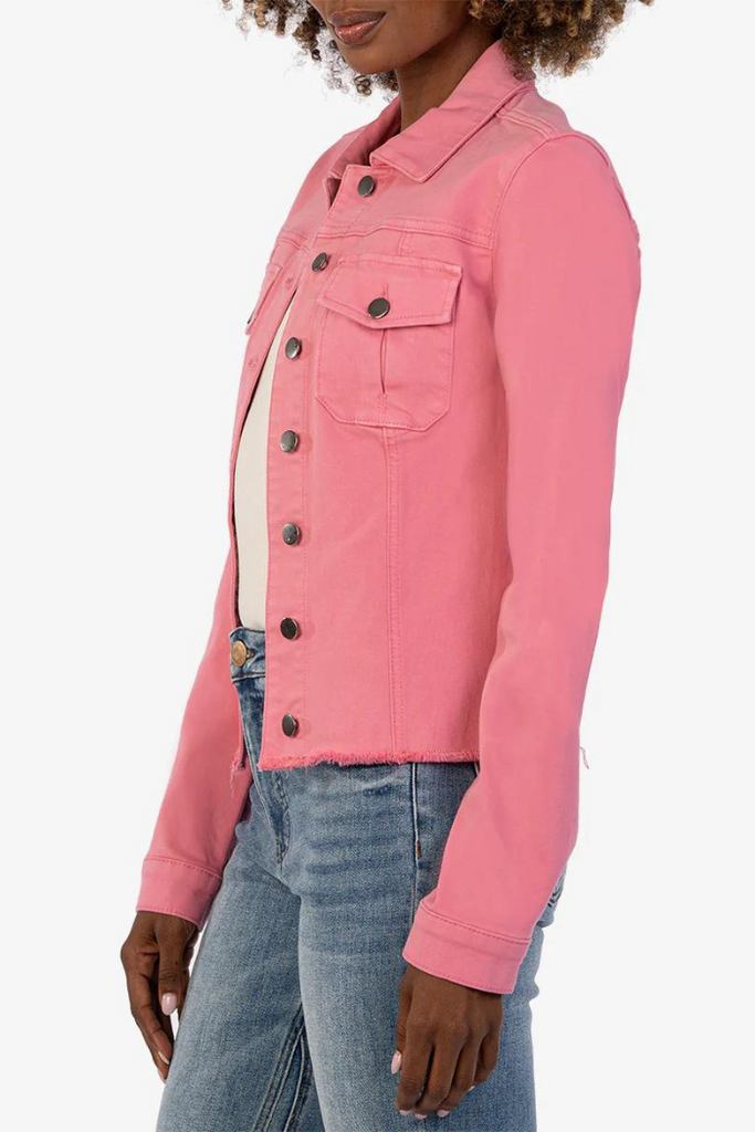 Kara Denim Jacket - Plush Pink