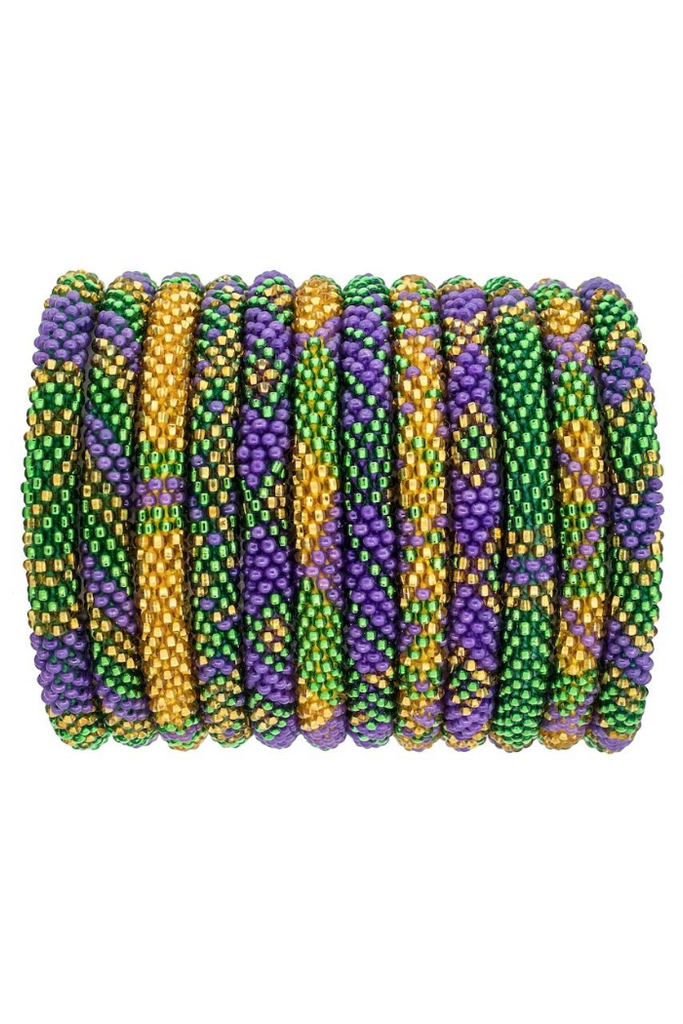 Mardi Gras Roll On Bracelet